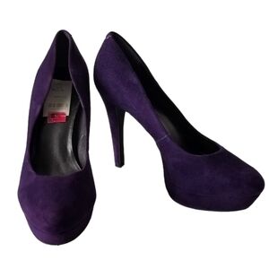 Jessica Simpson Purple Suede Stiletto Platform Heels Size 8.5
